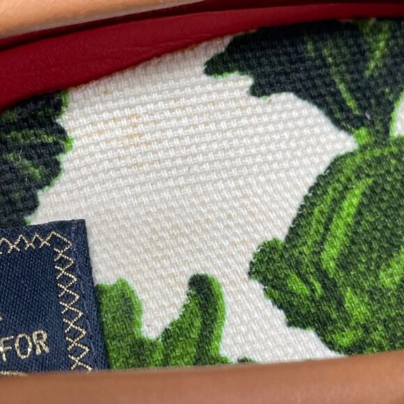 Milly x Sperry Top-sider Boat Shoes Womens 7 M Red Floral Canvas Gold Laces - Picture 14 of 16